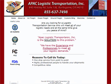 Tablet Screenshot of apaclogistic.com